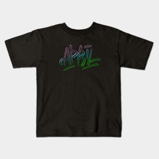 April Unique letter Kids T-Shirt